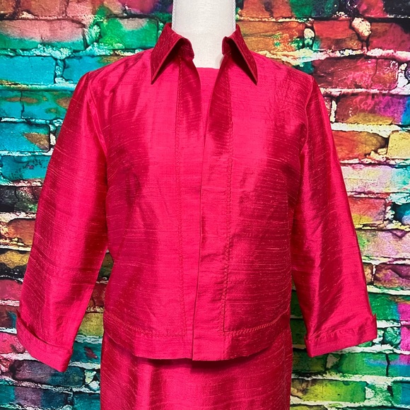 Kay Unger Dress With Jacket Size6 Coral - Picture 1 of 6